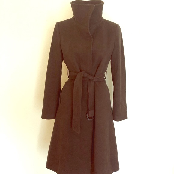 Burberry Brown Wool Cashmere Belted Midi Car Coat - Picture 4 of 8